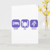 Eet het Netball van de Slaap Kaart (Gele Bloem)