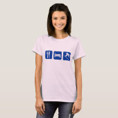 Eet, het Ski?en van de Slaap T-shirt (Voorkant volledig)