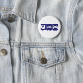Eet het Spel van de Slaap Ronde Button 5,7 Cm (In situ)