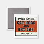 Eet hier en haal gas magneet (Voorkant / Achterkant)