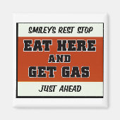 Eet hier en haal gas magneet (Voorkant)