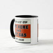 Eet hier en haal gas mok (Voorkant links)