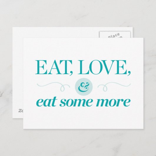 Eet, hou en eet meer briefkaart (Voorkant / Achterkant)