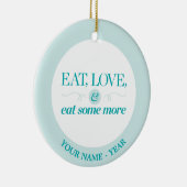 Eet, hou en eet meer keramisch ornament (Rechts)