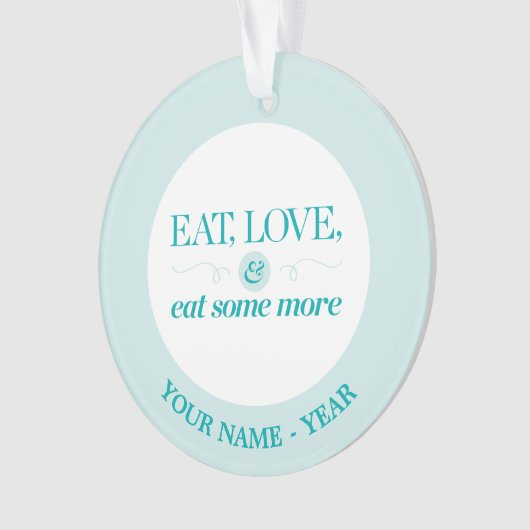 Eet, hou en eet meer ornament (voorkant)