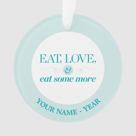 Eet, hou en eet meer ornament (voorkant)