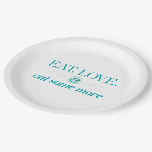 Eet, hou en eet meer papieren bordje (Gekanteld)