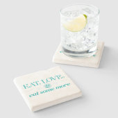 Eet, hou en eet meer stenen onderzetter (Zijkant)