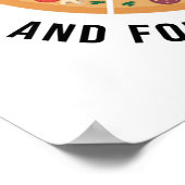 Eet hun pizza op en vorm toch een vakbond poster (Hoek)