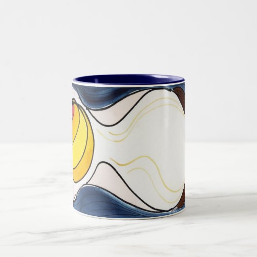 Eet ik een peach? tweekleurige koffiemok (Center)