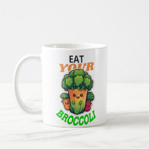 Eet je broccoli op koffiemok