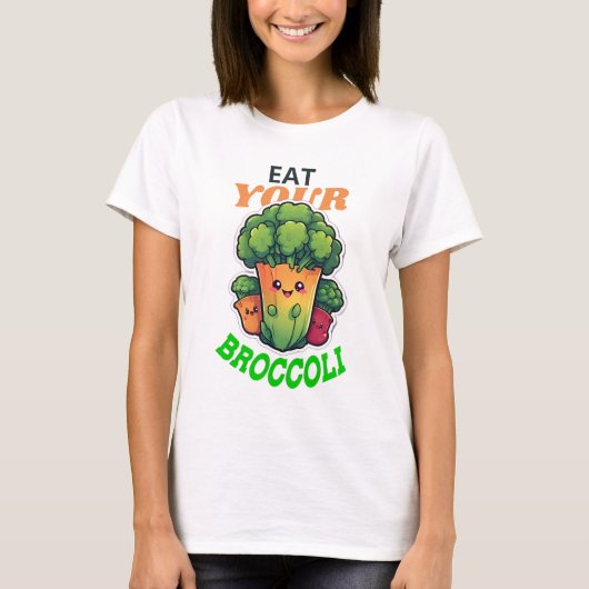 Eet je broccoli op t-shirt (Voorkant)