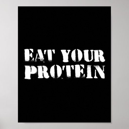 Eet Je Eiwit Eiwit Spieropbouw Fitness B Poster (Voorkant)