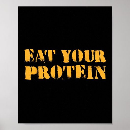 Eet Je Eiwit Eiwit Spieropbouw Fitness B Poster (Voorkant)