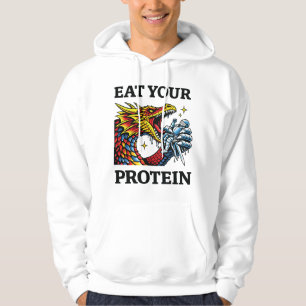 Eet Je Eiwitten – Epische Draak Eet Ridder Hoodie