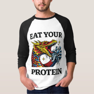 Eet Je Eiwitten – Epische Draak Eet Ridder T-shirt