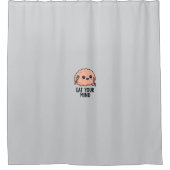 Eet je geest Sticker - Schattige brein Douchegordijn (Voorkant)