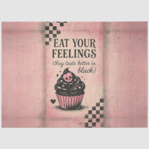 Eet je gevoelens Cupcake - Decoupage Papier