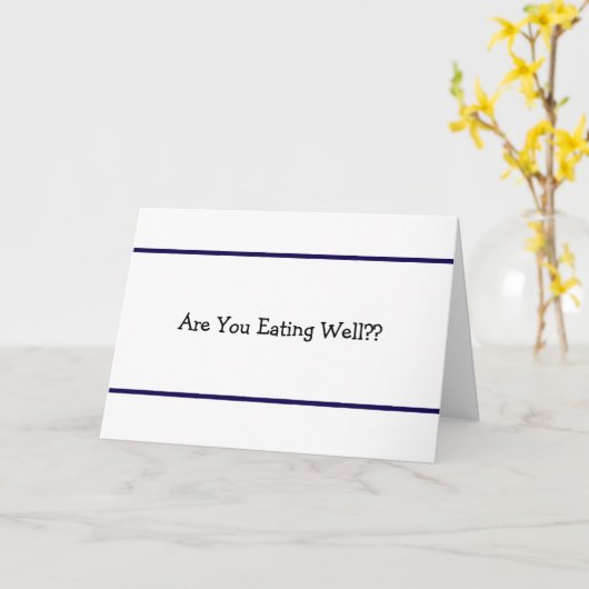 Eet je goed? kaart (Gele Bloem)