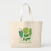 Eet je groene sla grote tote bag (Voorkant)