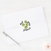 Eet je groenen ronde sticker (Envelop)
