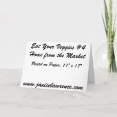 Eet je groenten #4 kaart (Achterkant)