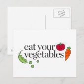 Eet je groenten briefkaart (Voorkant / Achterkant)