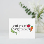Eet je groenten briefkaart (Staand voorkant)