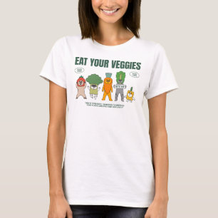 Eet je Groenten Grappige Kat T-shirt