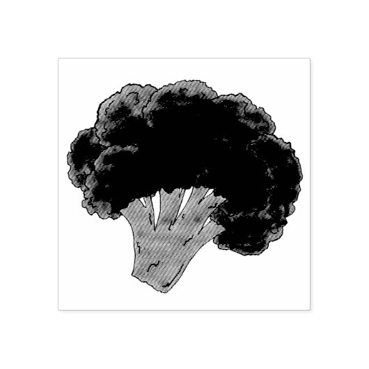 Eet je groenten groene broccoli Bunch Rubberstempel (Afrduk)