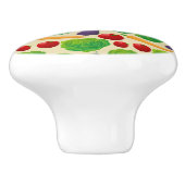 Eet je groenten keramische knop (Zijkant)
