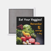Eet je groenten Koelkast Magneet (Voorkant / Achterkant)