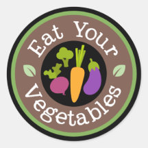 Eet je groenten leuk word art sticker