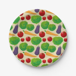 Eet je groenten papieren bordje