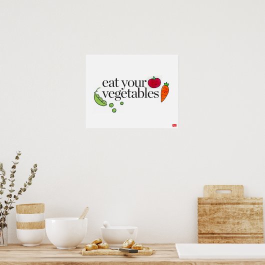 Eet je groenten poster (Keuken)