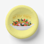 Eet je groenten Quote verse salade mix kom (Voorkant)