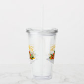 Eet je groenten Quote verse salade mix kom Acryl Drinkbeker (Rechts)