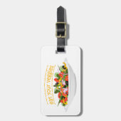 Eet je groenten Quote verse salade mix kom Bagagelabel (Voorkant verticaal)
