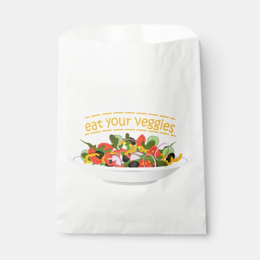 Eet je groenten Quote verse salade mix kom Bedankzakje (Voorkant)