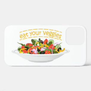 Eet je groenten Quote verse salade mix kom Case-Mate iPhone Case
