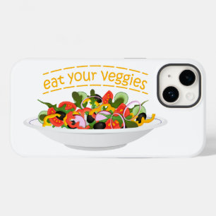 Eet je groenten Quote verse salade mix kom Case-Mate iPhone 14 Hoesje