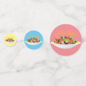 Eet je groenten Quote verse salade mix kom Confetti (Voorkanten)