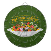 Eet je groenten Quote verse salade mix kom Dartbord (Voorkant)