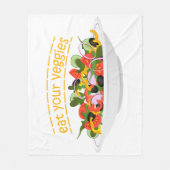 Eet je groenten Quote verse salade mix kom Fleece Deken (Voorkant)