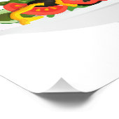 Eet je groenten Quote verse salade mix kom Foto Afdruk (Hoek)