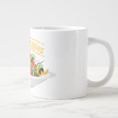 Eet je groenten Quote verse salade mix kom Grote Koffiekop (Rechts)