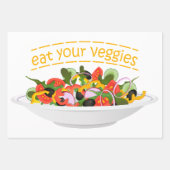 Eet je groenten Quote verse salade mix kom Inpakpapier Vel (Voorkant 3)