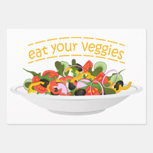 Eet je groenten Quote verse salade mix kom Inpakpapier Vel