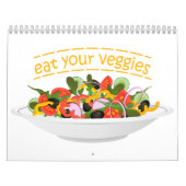 Eet je groenten Quote verse salade mix kom Kalender (Hoes)