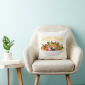 Eet je groenten Quote verse salade mix kom Kussen (Stoel)